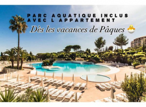 Village Cap Estérel centre FH007 jardin privatif clôturé , vue Mer , parcs aquatiques piscine chauffée à partir du 05 avril au 02 Novembre Emplacement exceptionnel, Grand confort